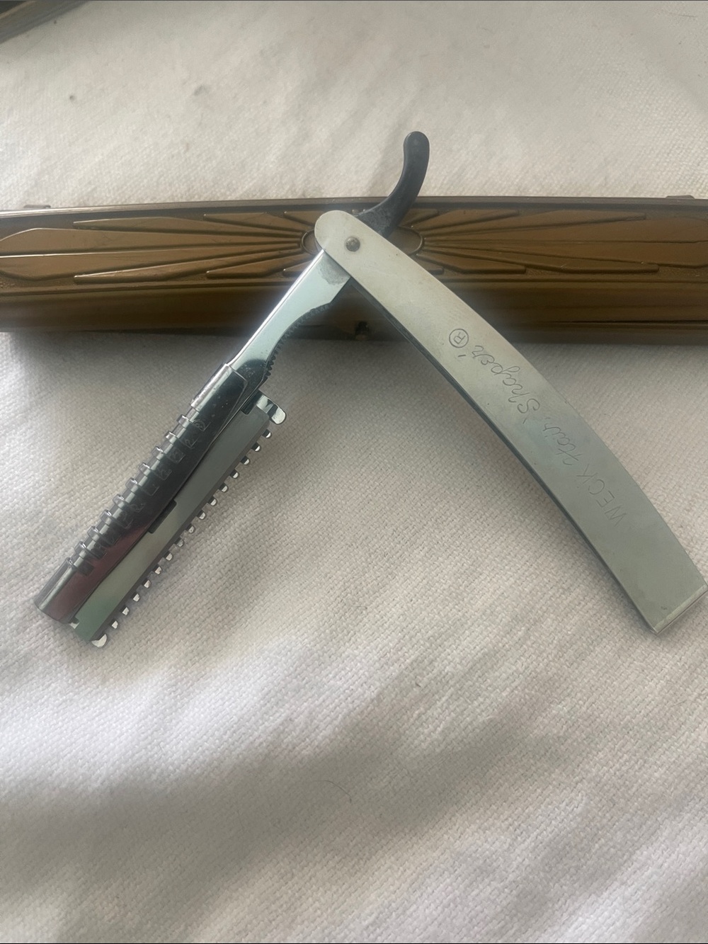 Classic Silver Straight Razor for Men Grooming - Stainless Finish